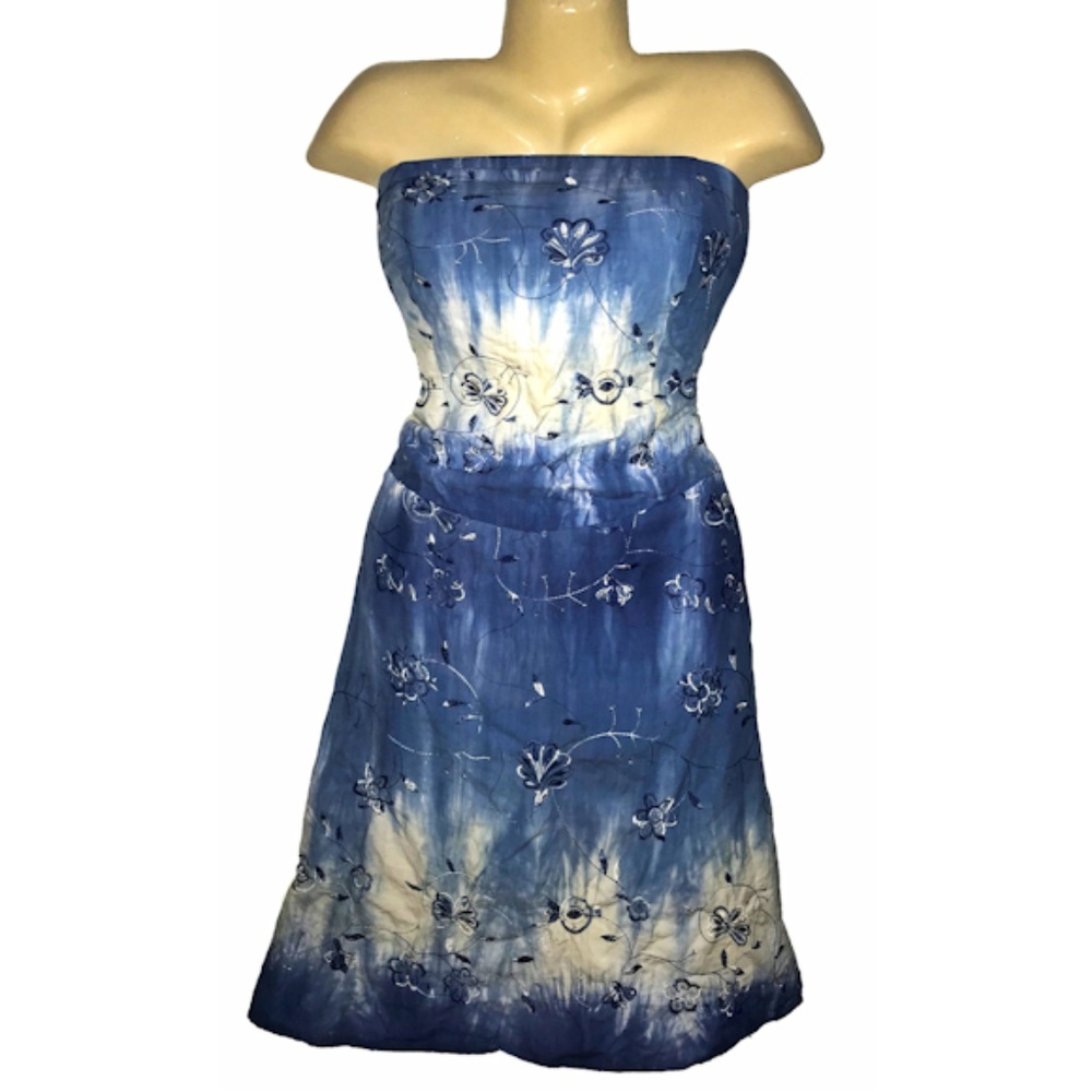 Torrid Embroidered Blue Sequin Summer Dress